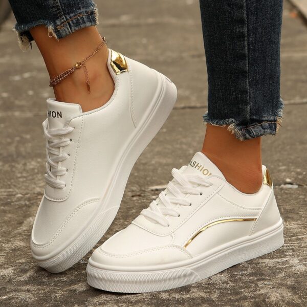 Lace-up White Flats Shoes - Image 6